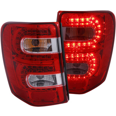 297.99 Anzo LED Tail Lights Jeep Grand Cherokee (1999-2004) Red/Clear or Red/Smoke Lens - Redline360