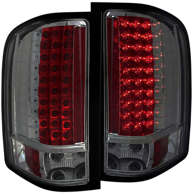 256.10 Anzo LED Tail Lights Chevy Silverado 1500 (07-13) 2500HD/3500HD (07-14) Smoke / Red / Clear Lens - Redline360