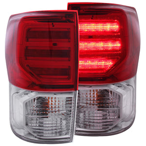 375.70 Anzo LED Tail Lights Toyota Tundra (2007-2013) Red/Clear Lens - 311204 - Redline360