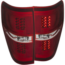 Load image into Gallery viewer, Anzo LED Tail Lights Ford F150 (2009-2014) Black or Chrome Housing - G2 / Red/Clear Alternate Image