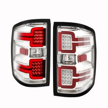 Load image into Gallery viewer, Anzo LED Tail Lights Chevy Silverado 1500/2500HD/3500HD (14-18) Sequential Turn Signal - Smoke / Clear - Clear Lens/Chrome Alternate Image
