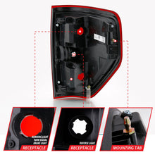 Load image into Gallery viewer, Anzo Tail Lights Ford F150 (09-14) [Euro Style w/ Red/Clear Lens] 311299 - Default Title Alternate Image
