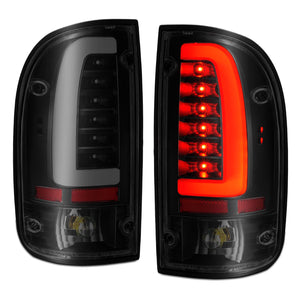 Anzo LED Tail Lights Toyota Tacoma (1995-2000) Black w/ White LED C-Bar