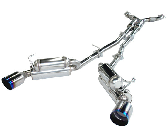 1349.95 HKS Hi Power Exhaust Infiniti G35 Coupe RWD (03-07) Burnt Blue Tips - 32009-BN002 - Redline360