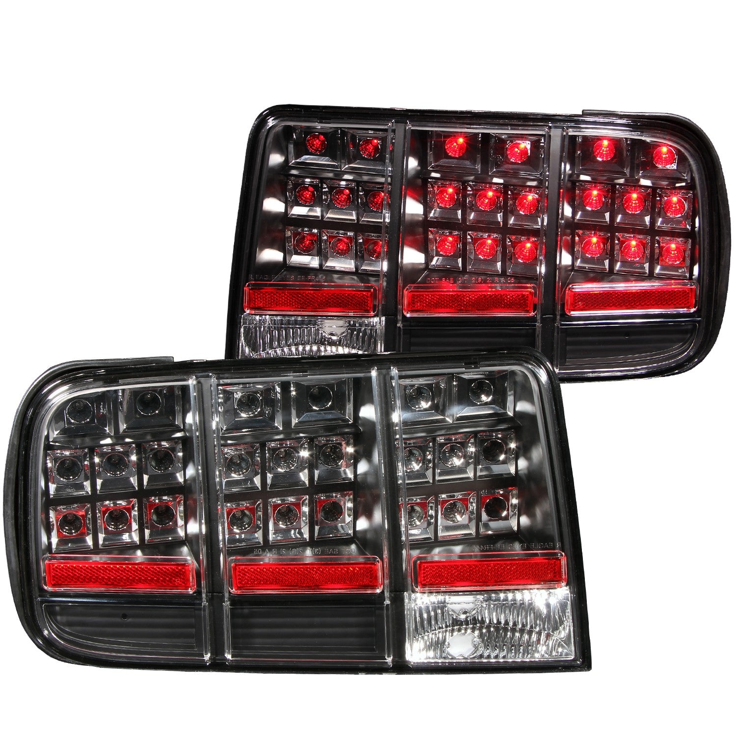 Anzo LED Tail Lights Ford Mustang (05-09) Clear Lens / Black Housing -  321020