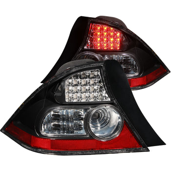 Anzo LED Tail Lights Honda Civic Coupe (2004-2005) Clear Lens/Black Housing - 321035