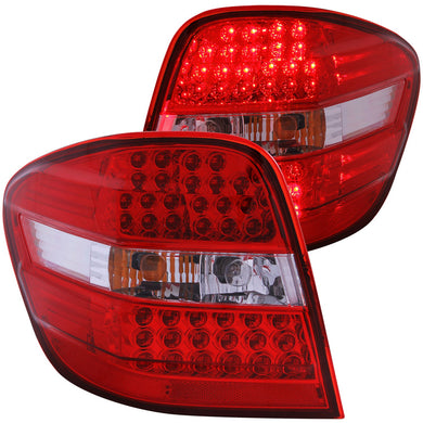 283.26 Anzo LED Tail Lights Mercedes M-Class W164 (06-07) Red/Clear Lens - 321053 - Redline360
