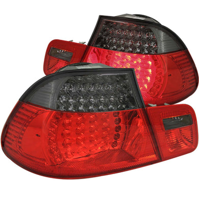 289.65 Anzo LED Tail Lights BMW 3 Series E46 Coupe Incld. M3 (99-01) Red/Smoke Lens - 321127 - Redline360