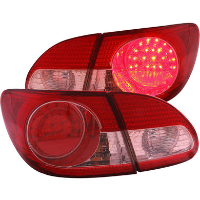 171.71 Anzo LED Tail Lights Toyota Corolla (2003-2008) Red/Clear or Red/Smoke Lens - Redline360