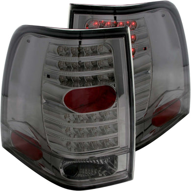 285.69 Anzo LED Tail Lights Ford Expedition (03-06) Smoke Lens / Chrome Housing - 321234 - Redline360