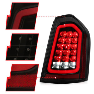 Anzo LED Tail Lights Chrysler 300 (2011-2014) Sequential Signal -  Black or Chrome