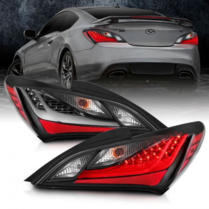 Anzo LED Tail Lights Hyundai Genesis Coupe (2010-2013) Red / Smoke