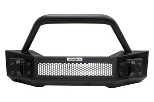 721.57 Go Rhino Rockline Front Bumper Jeep Wrangler (07-17, 19-21) - Stubby w/ Over rider Light Mount Bar / Winch & LED Ready - Redline360