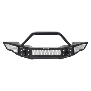 724.45 Go Rhino Rockline Front Bumper Jeep Wrangler (07-17, 19-21) - Full Width w/ Over rider Light Mount Bar / Winch & LED Ready - Redline360