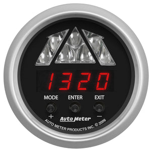 199.95 AutoMeter Sport Comp Pro Shift Light Gauge (2 1/16" Digital, 0-16,000 RPM Gauge) 3387 - Redline360