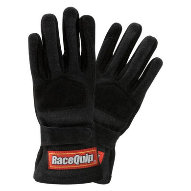49.95 RaceQuip 355 Series 2 Layer Nomex Race Youth / Jr  Gloves [SFI 3.3/5] - Black - Redline360