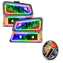 Load image into Gallery viewer, 215.96 Oracle LED Headlight Halo Kit Chevy Silverado (2003-2006) [Square] Multicolored - Redline360 Alternate Image