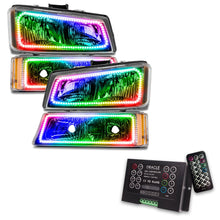 Load image into Gallery viewer, 215.96 Oracle LED Headlight Halo Kit Chevy Silverado (2003-2006) [Square] Multicolored - Redline360 Alternate Image