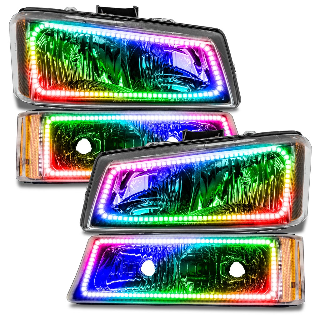 Oracle LED Headlight Halo Kit Chevy Silverado (2003-2006) [Square] Mul