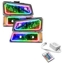 Load image into Gallery viewer, 215.96 Oracle LED Headlight Halo Kit Chevy Silverado (2003-2006) [Square] Multicolored - Redline360 Alternate Image