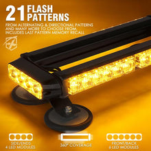 Load image into Gallery viewer, Xprite Rooftop Strobe Light Pursuit 14.5" LED Series w/ Magnetic Base - Amber / Mixed - Amber Alternate Image