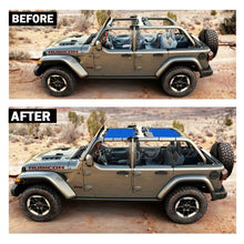Load image into Gallery viewer, Xprite Top Mesh Sun Shade Jeep Wrangler JLU 4 Door (2018-2020) Blue/Flag/Grey/Red - Blue Alternate Image