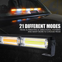 Load image into Gallery viewer, Xprite COB LED Strobe Light Bar 31" G2 Vigilante Series 35W Traffic Advisor - White-Red / White-Amber - White-Red Alternate Image