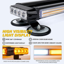 Load image into Gallery viewer, Xprite Rooftop LED Strobe Light Pursuit 20" COB Series w/ Magnetic Base - Amber / Mixed - Amber Alternate Image