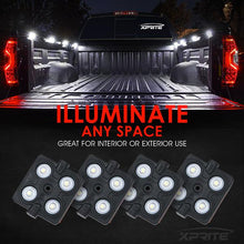 Load image into Gallery viewer, 31.49 Xprite 8 LED Square Rock Light Pods Truck Bed Lighting Kit w/ Switch - DL-002-L4-W - Redline360 Alternate Image