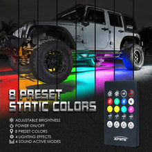 Load image into Gallery viewer, Xprite LED RGB Underbody Glow Kit 8 Color Throwback Series with IR Remote Control - UGL-62709-G2 - Default Title Alternate Image