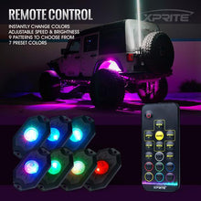 Load image into Gallery viewer, 42.00 Xprite Victory Series Remote Control RGB LED Rock Lights - 4pcs / 6pcs / 8pcs - Redline360 Alternate Image