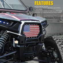 Load image into Gallery viewer, Xprite Black Steel Mesh Grille Polaris RZR/900/S/1000 XP (2014-2018) w/ 8" LED Lightbar / w/ Flag - W/ Lightbar Alternate Image