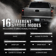 Load image into Gallery viewer, Xprite 35" Warrant Series Traffic Advisor COB LED Strobe Light Bar - White-Amber / Amber - White-Amber Alternate Image