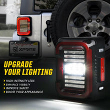 Load image into Gallery viewer, Xprite LED TaillightsJeep Wrangler JK (2007-2018) Inspire Series - Clear / Smoke - Clear Alternate Image