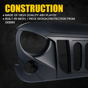 116.99 Xprite Transformer Grill Jeep Wrangler JK (2007-2018) w/ Built In Mesh - Redline360