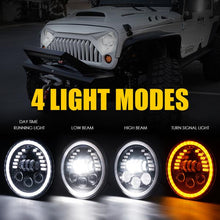 Load image into Gallery viewer, Xprite LED Headlights AM General Hummer (1992-2001) Land Rover Defender 90/110 7" Prism Series 85W w/ DRL - HL-R7IN-G10-G2 - Default Title Alternate Image