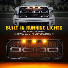 Load image into Gallery viewer, 116.99 Xprite Raptor Style Grill Ford F150 (2009-2014) w/ LED Running Lights - Redline360 Alternate Image