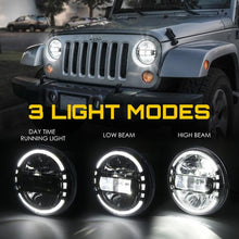 Load image into Gallery viewer, 179.99 Xprite  LED Headlights AM General Hummer (1992-2001) H1/H2 (2003-2009) w/ Halo DRL - Black / Chrome - Redline360 Alternate Image