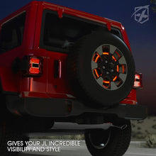 Load image into Gallery viewer, Xprite Spare Tire LED Brake Light Jeep Wrangler JL (2018-2020 ) 14" Cyclone Series - TL-JL-WHEEL-G1 - Default Title Alternate Image