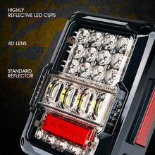 Load image into Gallery viewer, Xprite LED Taillights Jeep Wrangler JK (2007-2018) Destroyer Series - Clear / Smoke - Clear Alternate Image