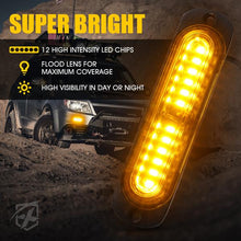 Load image into Gallery viewer, Xprite Tactical 12 Series LED Marker Strobe Lights (set of 4) White-Amber / Amber - White-Amber Alternate Image