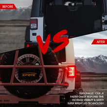 Load image into Gallery viewer, Xprite LED Taillights Jeep Wrangler JK JKU (2007-2018) Linear Series - Smoke / Clear - Clear Alternate Image