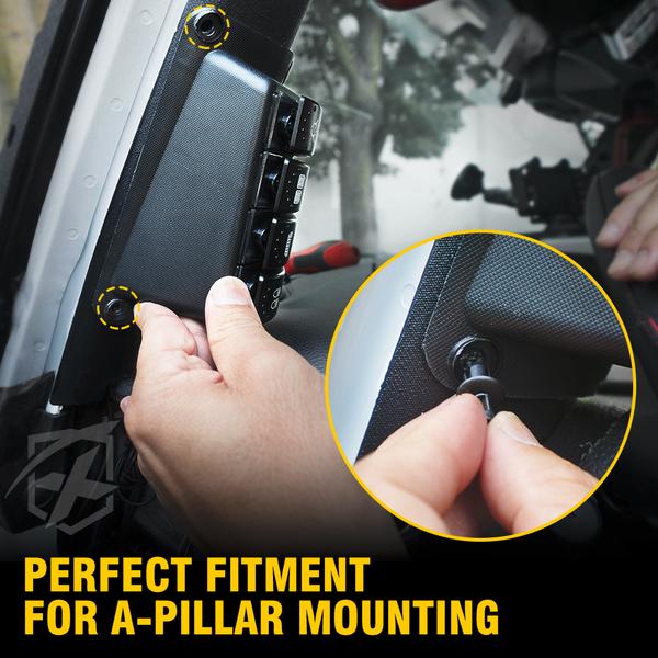 Xprite Rocker Switch Xprite 4 Rocker Switch Pod Controls Jeep Wrangler JK/JKU (2007-2018) A