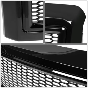 DNA Grill Ford F250 F350 F450 F550 (08-10) [Badgeless Honeycomb Mesh] Glossy Black