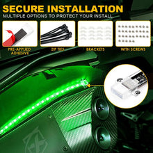 Load image into Gallery viewer, Xprite LED RGB Underbody Glow Kit Moto Series w/ Remote Control - 12 / 8 Pcs - 12 Pcs Alternate Image