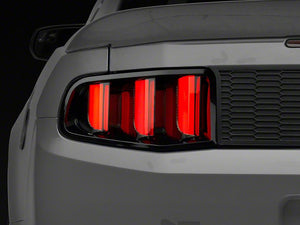 Raxiom Tail Lights Ford Mustang S197 (2010-2012) [Vector V2 LED] Gloss Black Housing / Clear Lens