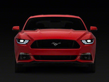 Load image into Gallery viewer, Raxiom Projector Headlights Ford Mustang S550 (15-23) [White Tri-Bar LED DRL] Factory HID or LED - Factory HID Alternate Image