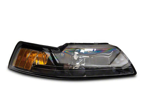 Raxiom Headlights Ford Mustang SN95 (99-04) [Axial Series] OEM Style Black Housing/ Clear Lens