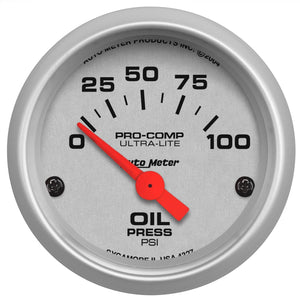 92.95 Autometer Ultra-Lite Air-Core Oil Pressure Gauge (2-1/16) 4327 - Redline360