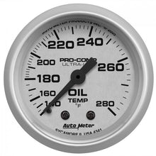 Load image into Gallery viewer, 118.79 Autometer Ultra-Lite Series Mechanical Oil Temperature Gauge (2-1/16&quot;) Brushed Aluminum - 4341 - Redline360 Alternate Image